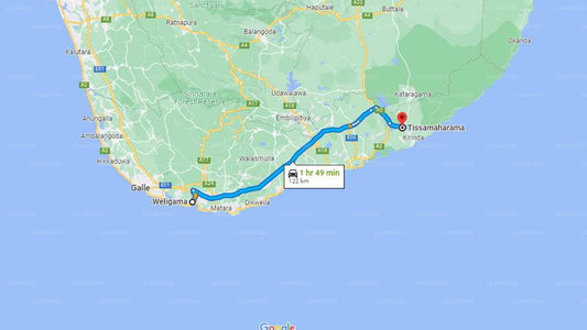 Privater Transfer von Weligama City nach Yala City