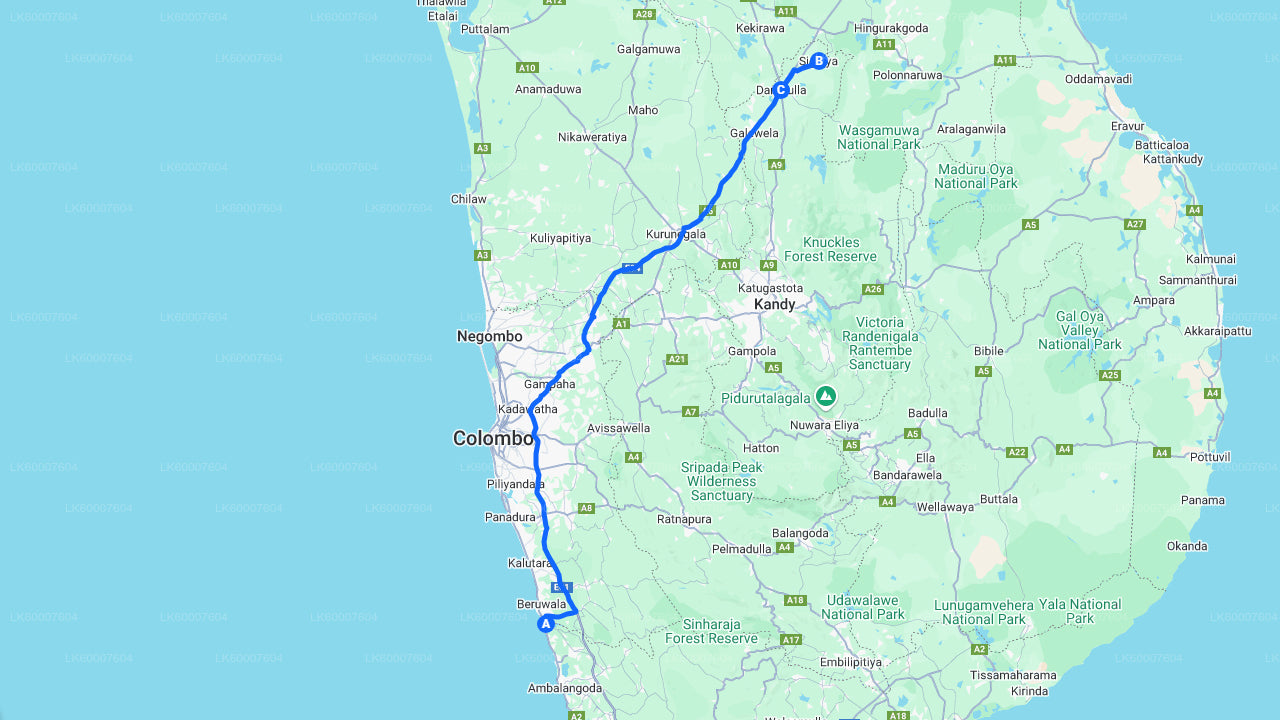 Sigiriya und Dambulla-Höhle von Bentota