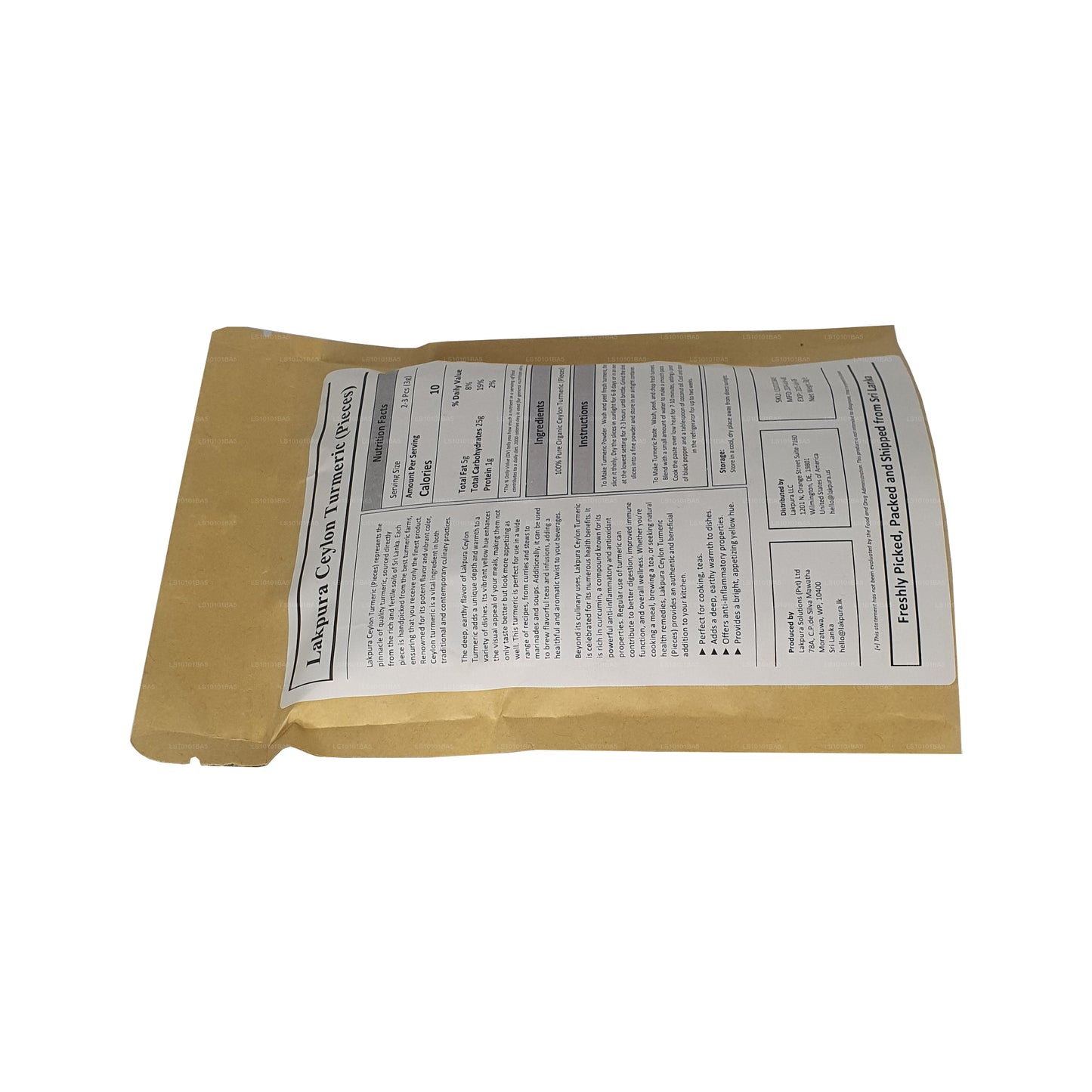 Lakpura Premium Qualität Ceylon Kurkuma (Stücke)