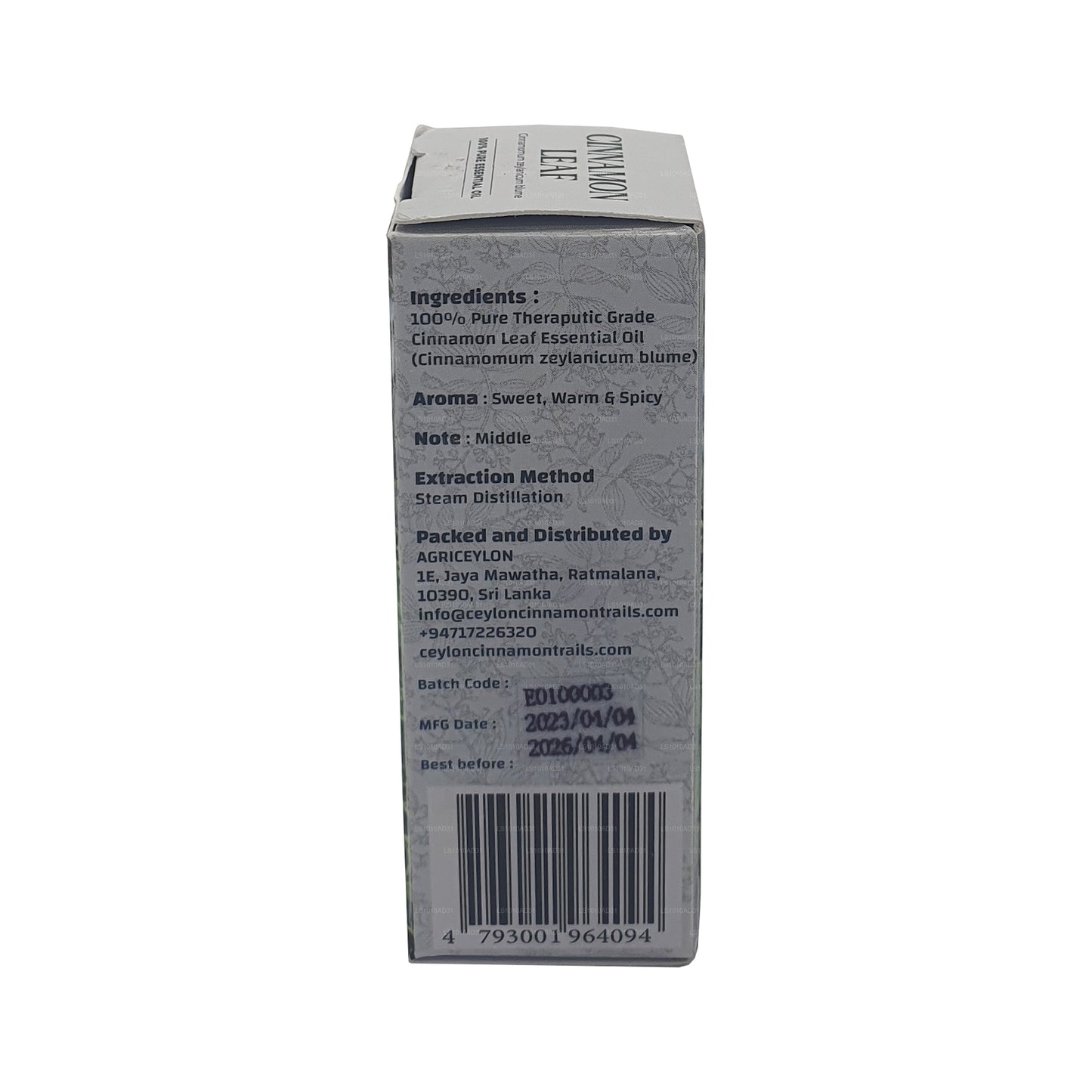 Ätherisches Zimtblattöl von Ceylon Cinnamon Trails (10 ml)