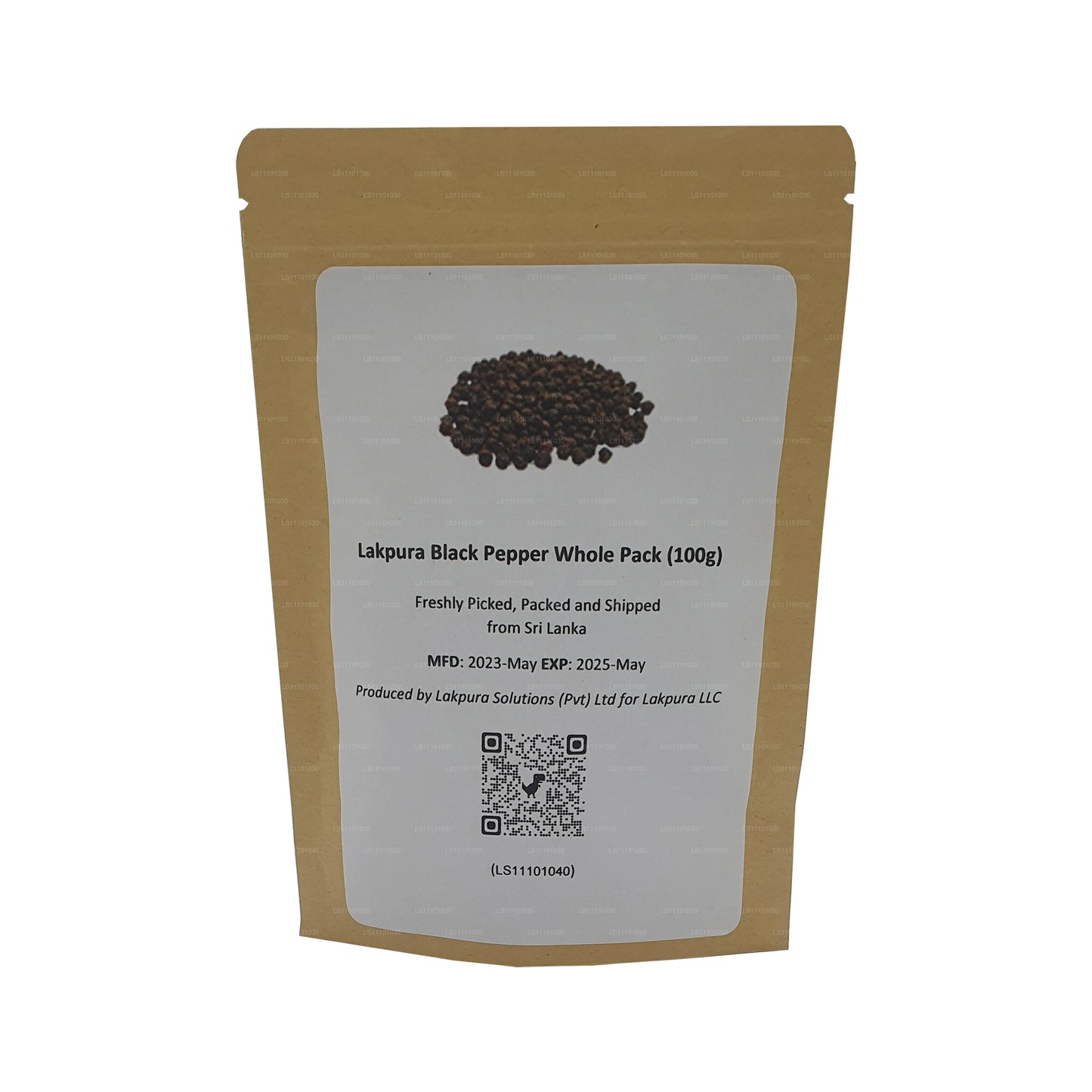 Lakpura Schwarzer Pfeffer, ganze Packung