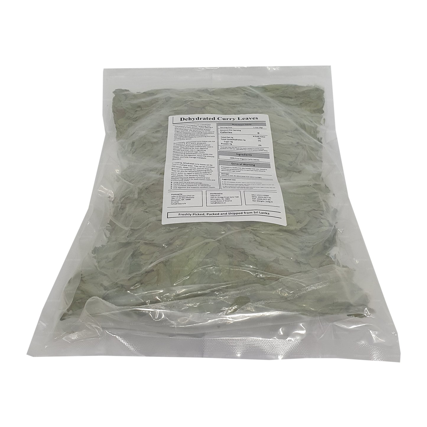 Lakpura® Getrocknete Curryblätter