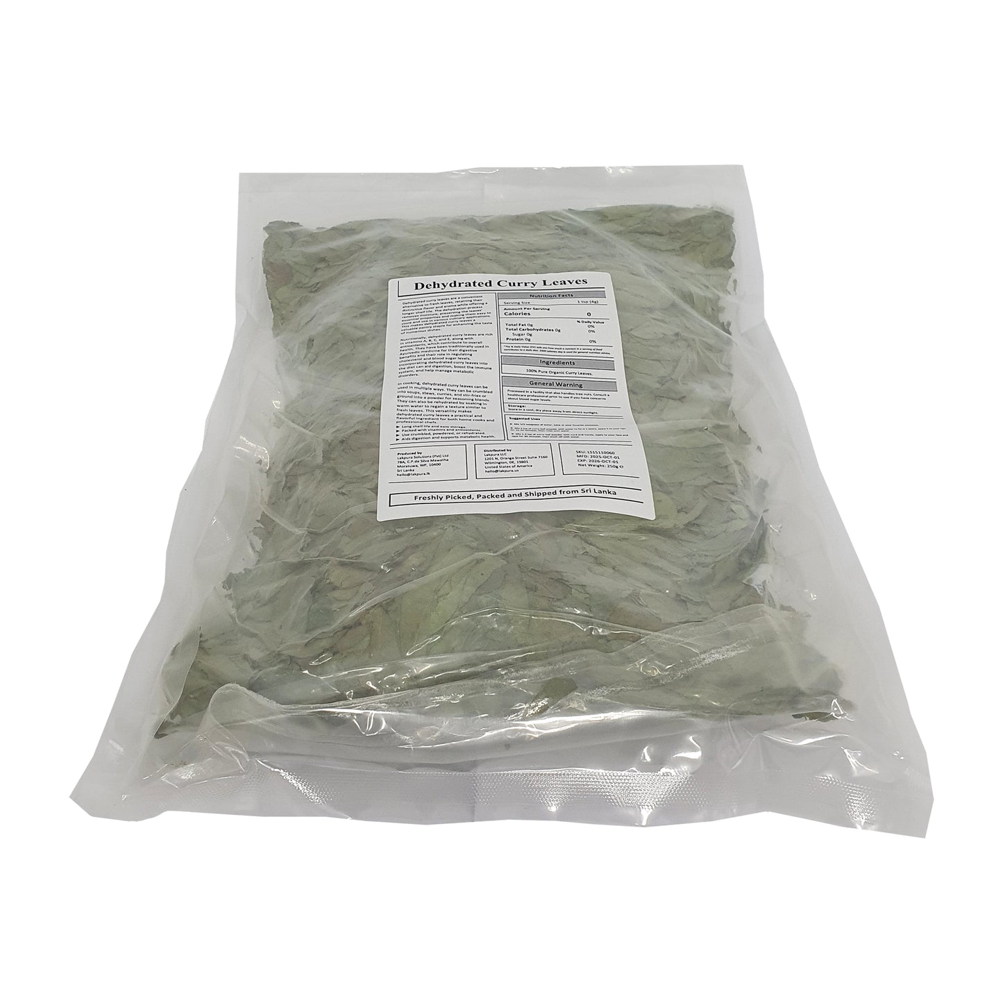 Lakpura® Getrocknete Curryblätter