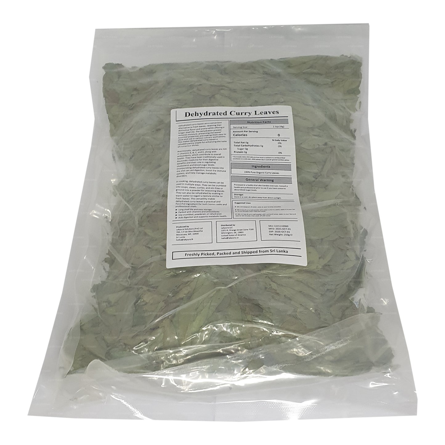 Lakpura® Getrocknete Curryblätter