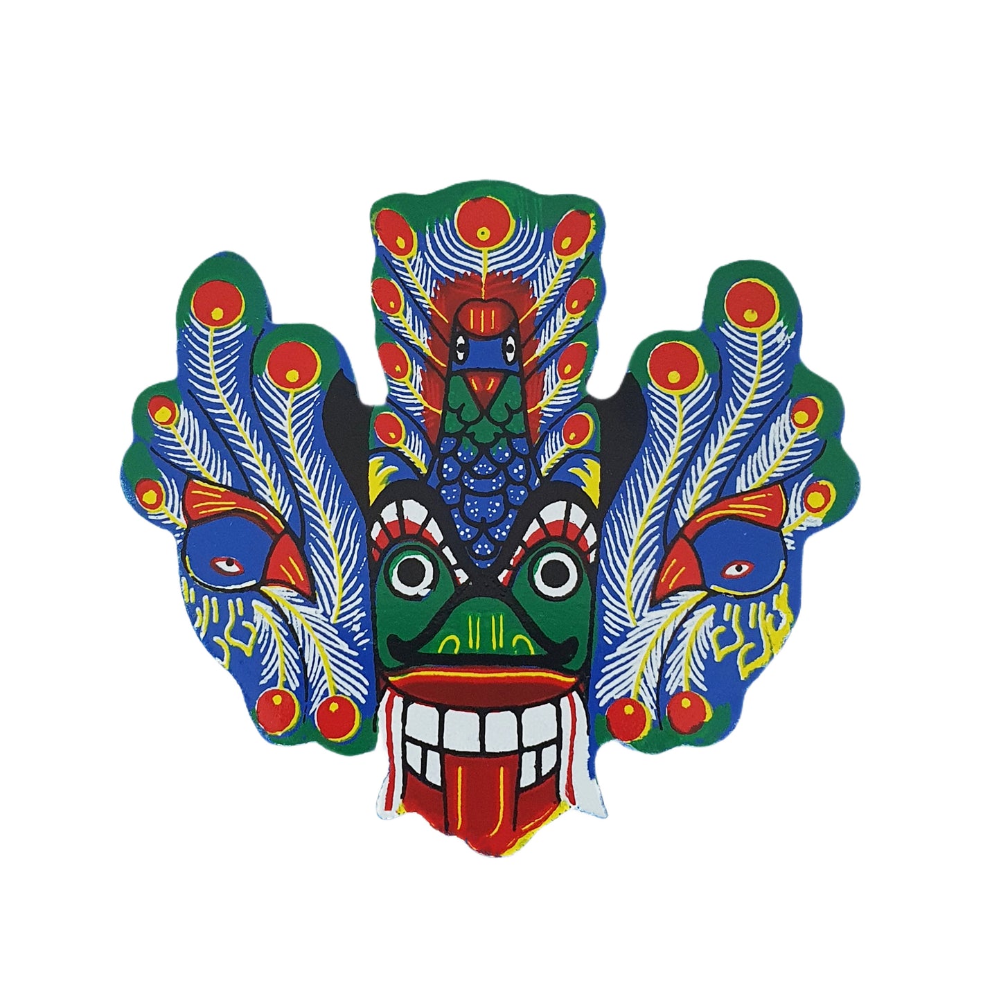 Lakpura® Mayura Raksha Maske Kühlschrankmagnet