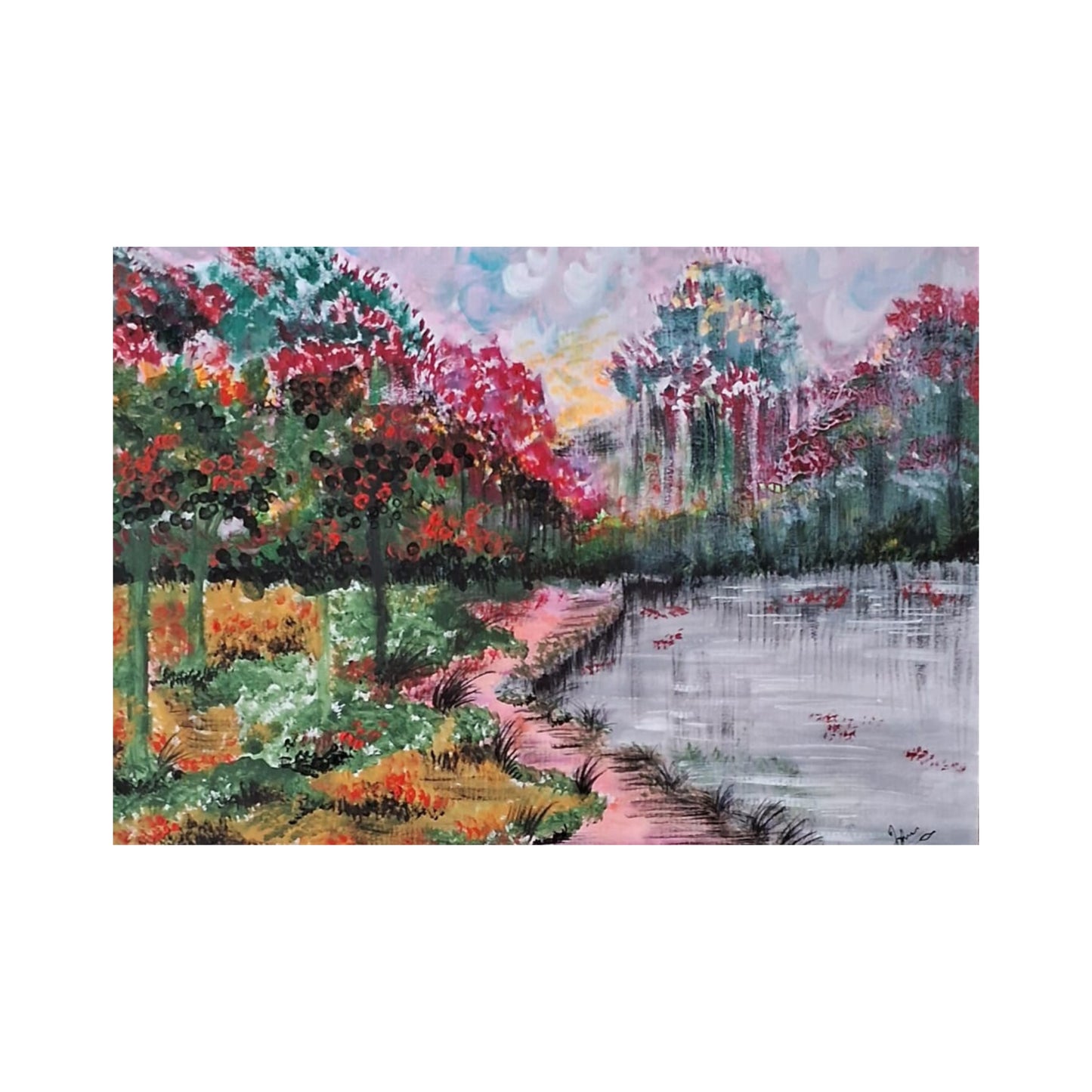 Lakpura® Sommer im Wald Wandkunst