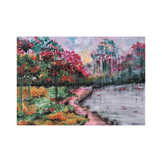Lakpura® Sommer im Wald Wandkunst