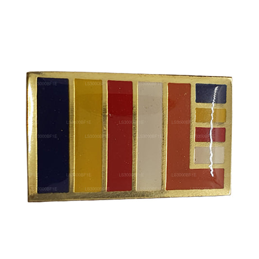 Anstecknadel mit buddhistischer Flagge Sri Lankas