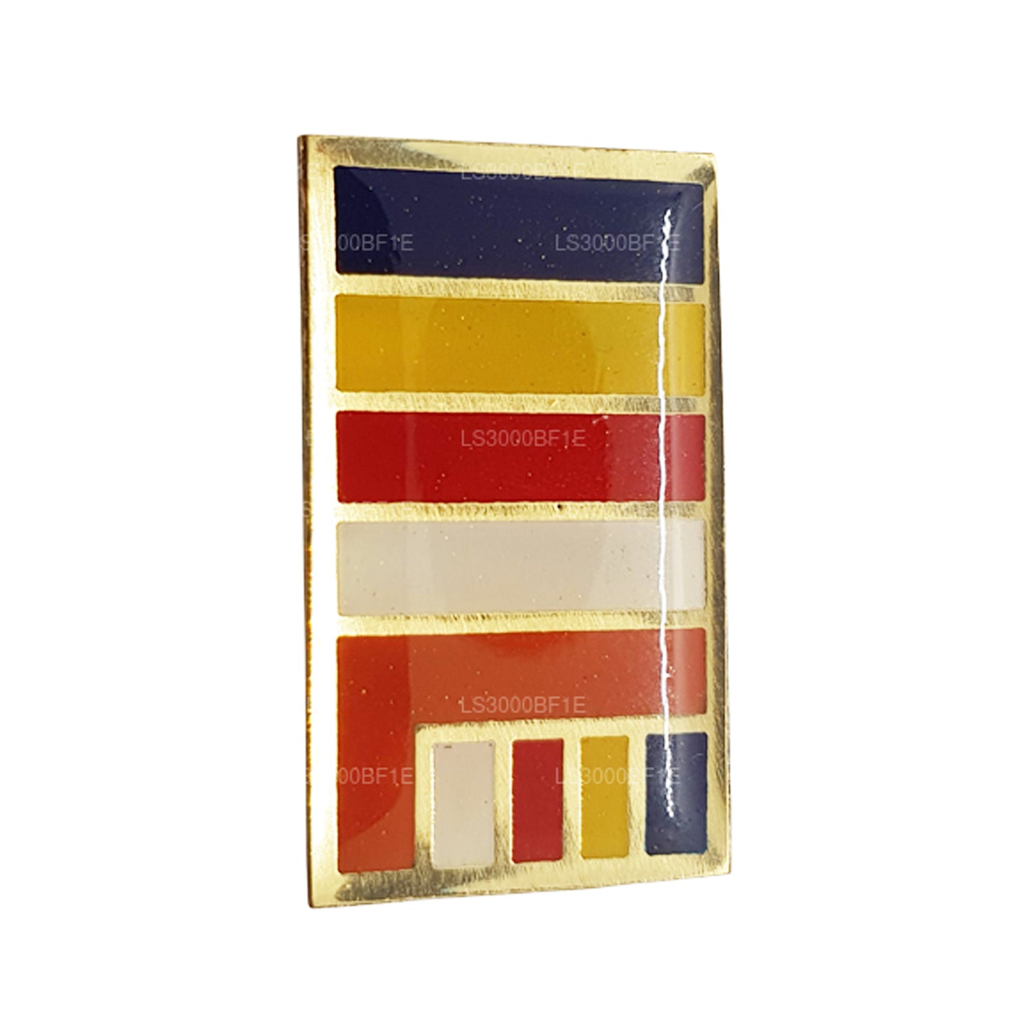 Anstecknadel mit buddhistischer Flagge Sri Lankas