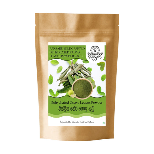 Ransaru Wildcrafted Dehydrated Guava Leaves Pulverpackung