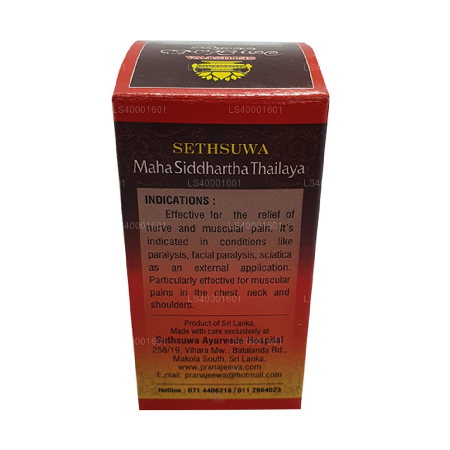 Sethsuwa Maha Siddhartha Öl