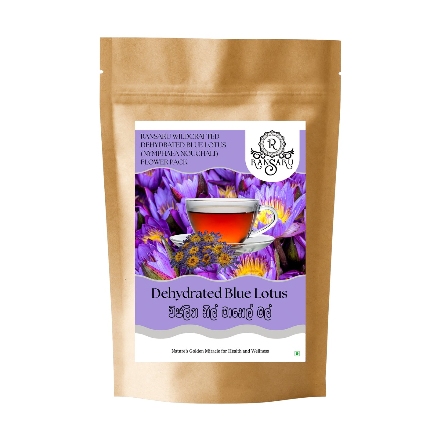 Ransaru Wildcrafted Dehydrated Blue Lotus (Nymphaea Nouchali) Blumenpaket