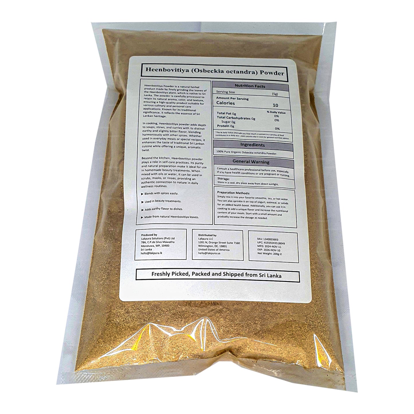 Lakpura Heenbovitiya Pulver (100 g)