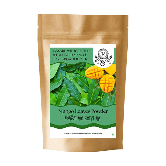 Ransaru Wildcrafted Dehydrated Mango Leaves Pulverpackung