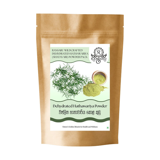 Ransaru Wildcrafted Dehydriertes Hathawariya (Shatavari) Pulverpaket 