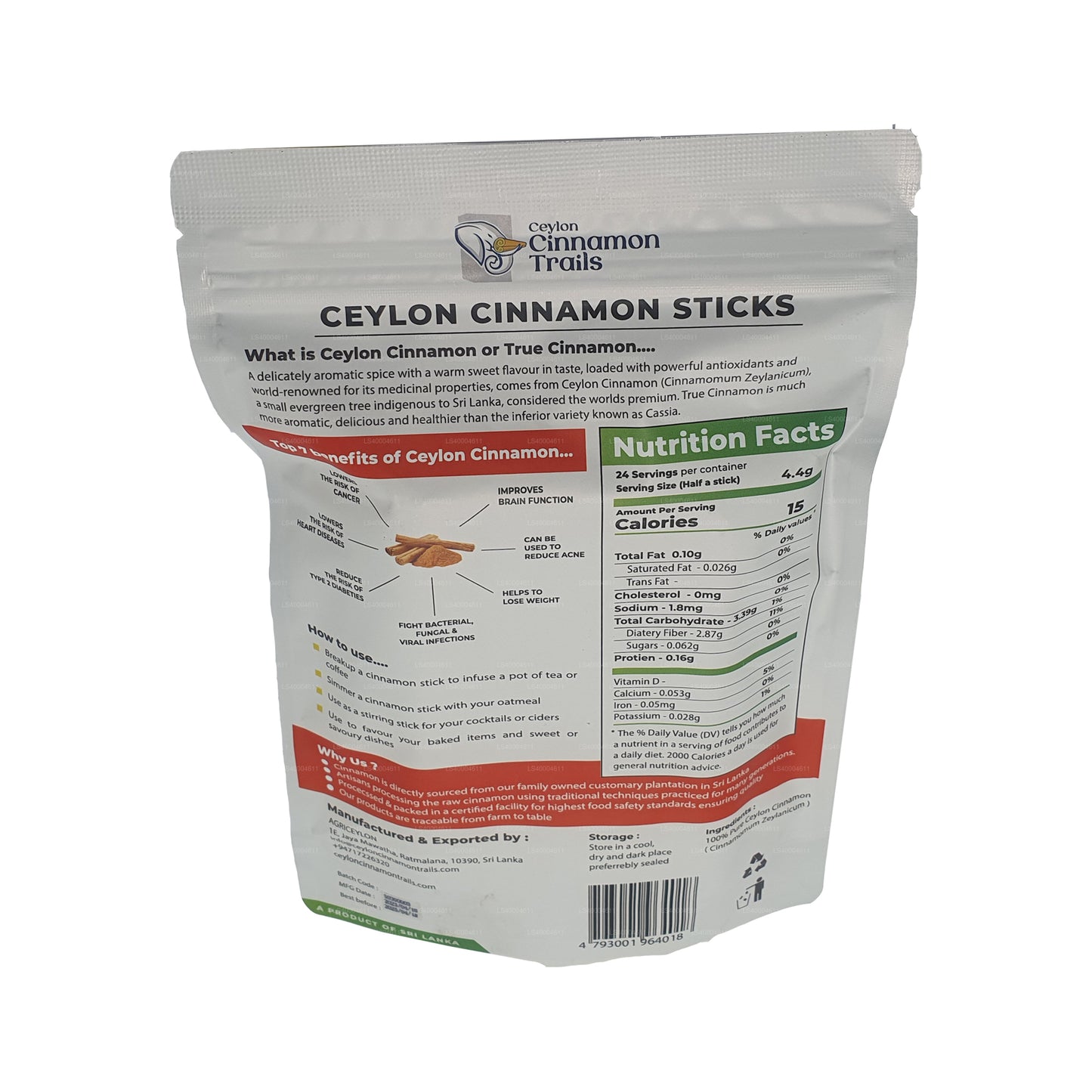 Ceylon Cinnamon Trails Zimtstangen (100 g)