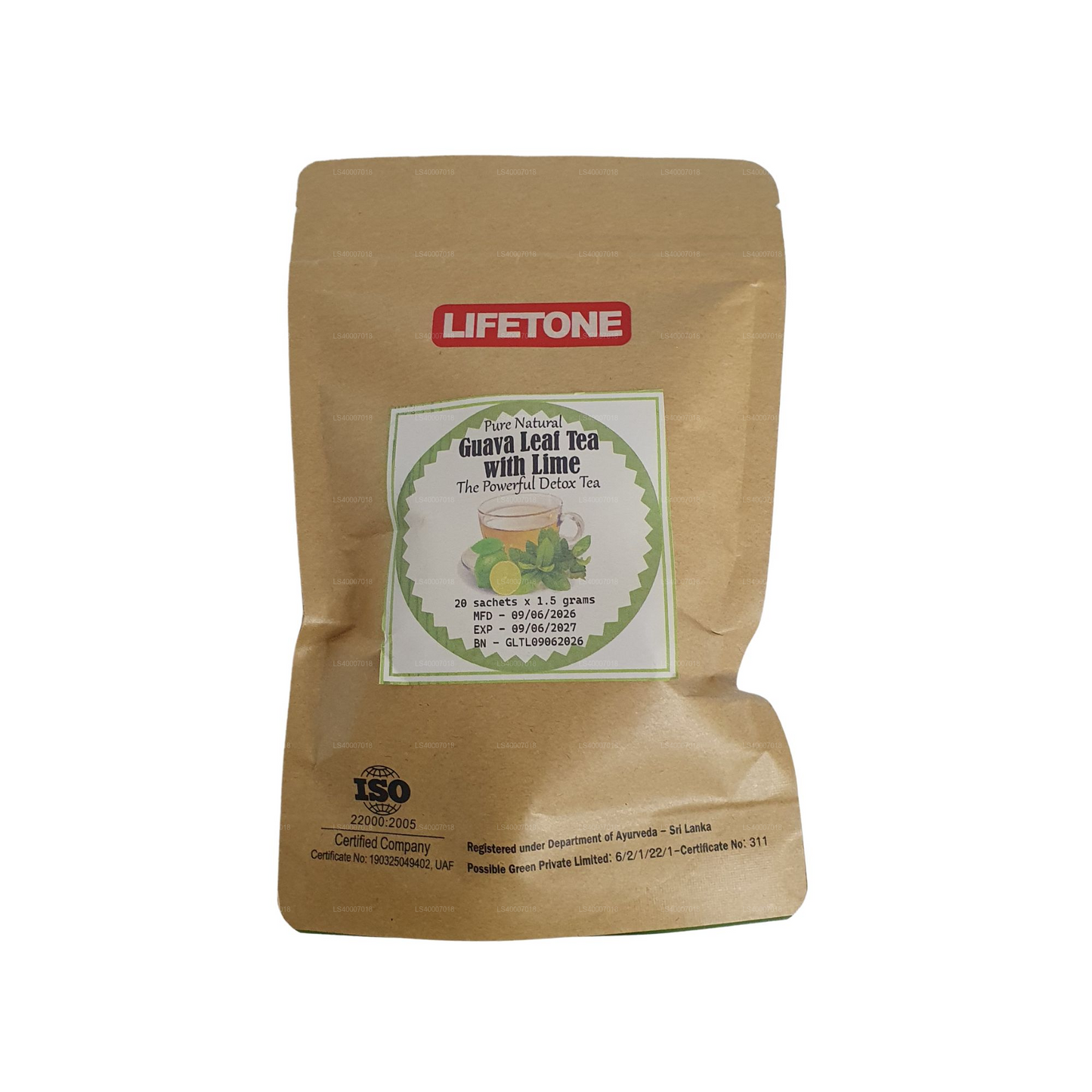 Lifetone Guava Leaf Lime Tea (30g) 20 Tea Bags