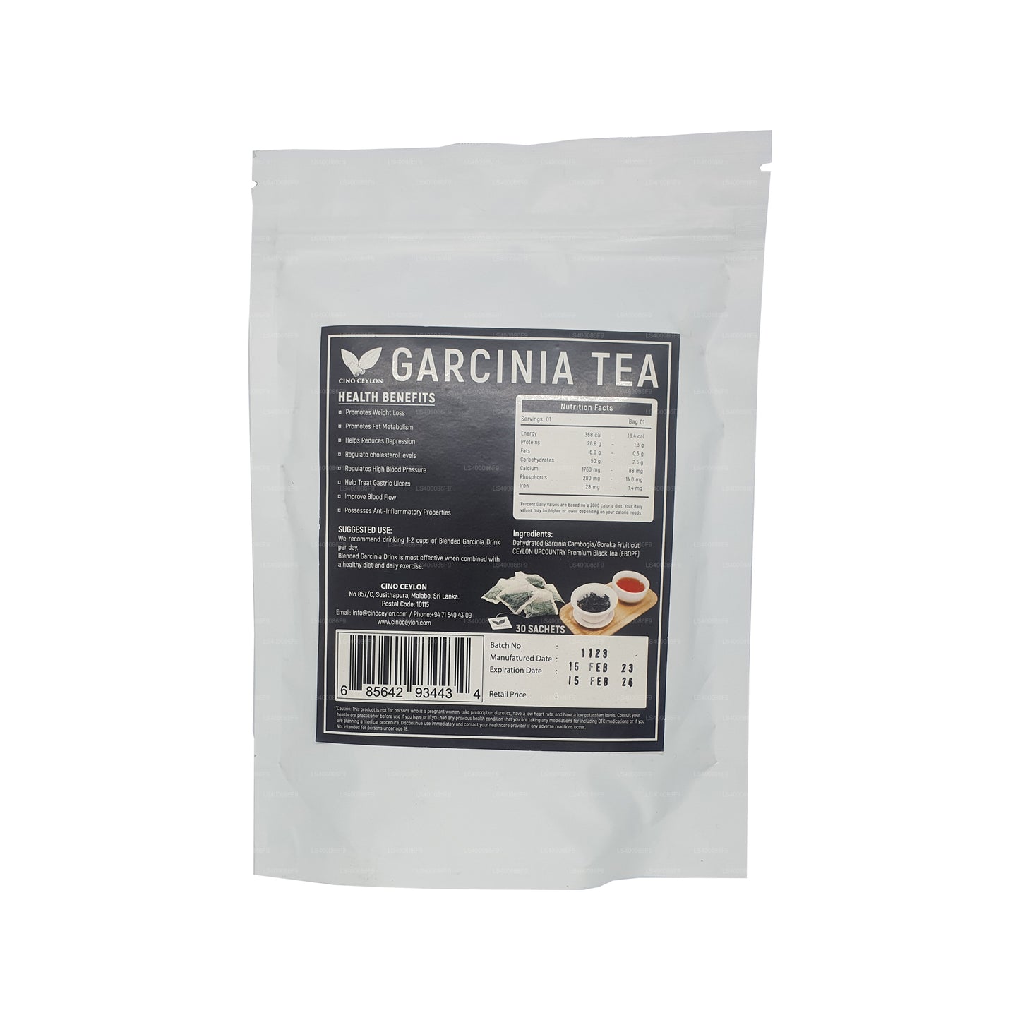 Cino Ceylon Garcinia Tee (30 Teebeutel)