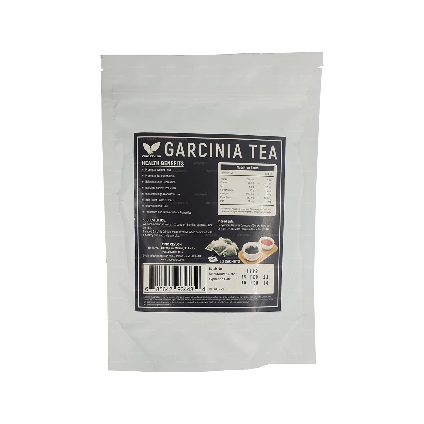 Cino Ceylon Garcinia Tee (30 Teebeutel)