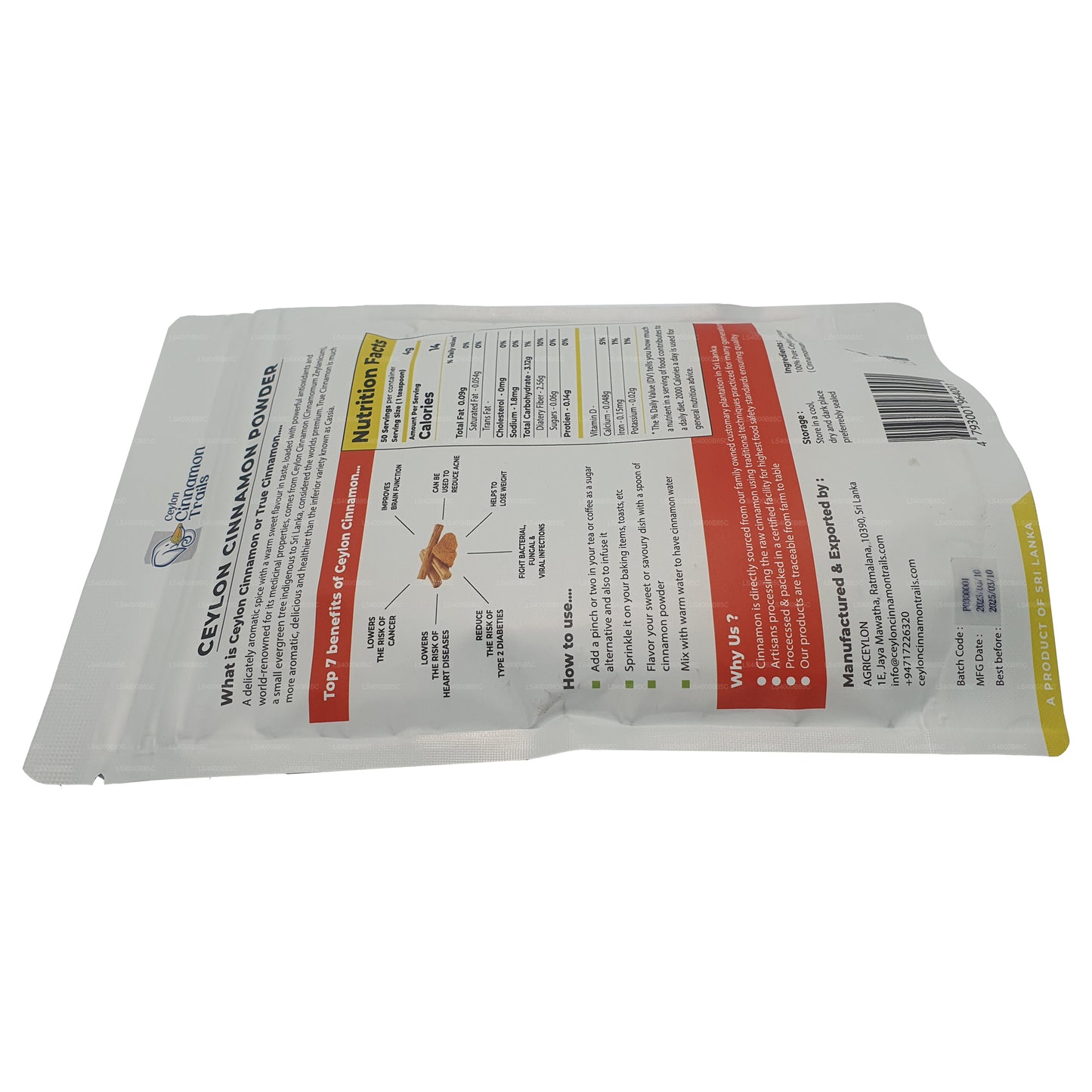 Ceylon Cinnamon Trails Zimtpulver (200 g)