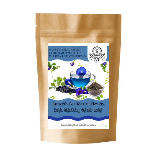 Ransaru Wildcrafted Dehydrated Butterfly Pea (Nil Katarolu) Blumenpaket