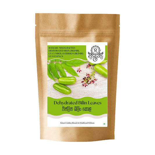 Ransaru Wildcrafted Dehydrated Bilin (Bilimbi, Gurke, Averrhoa Bilimbi) Blätterpackung