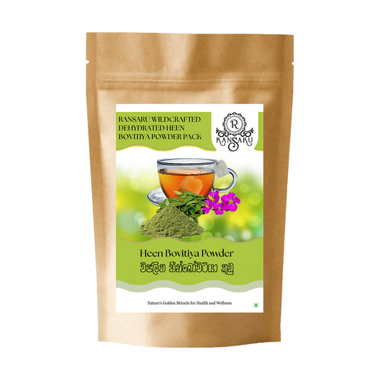 Ransaru Wildcrafted Dehydrated Heen Bovitiya Pulverpackung