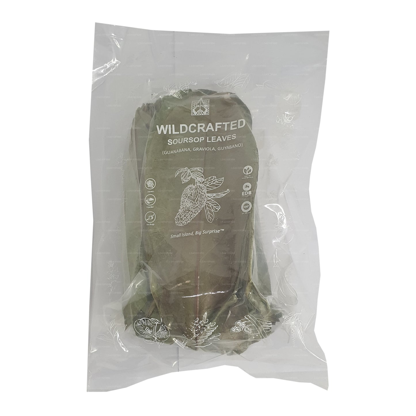 Lakpura® Wild gesammelte Stachelannone (Guanabana, Graviola, Guyabano) – getrocknete Blätter (ganz)