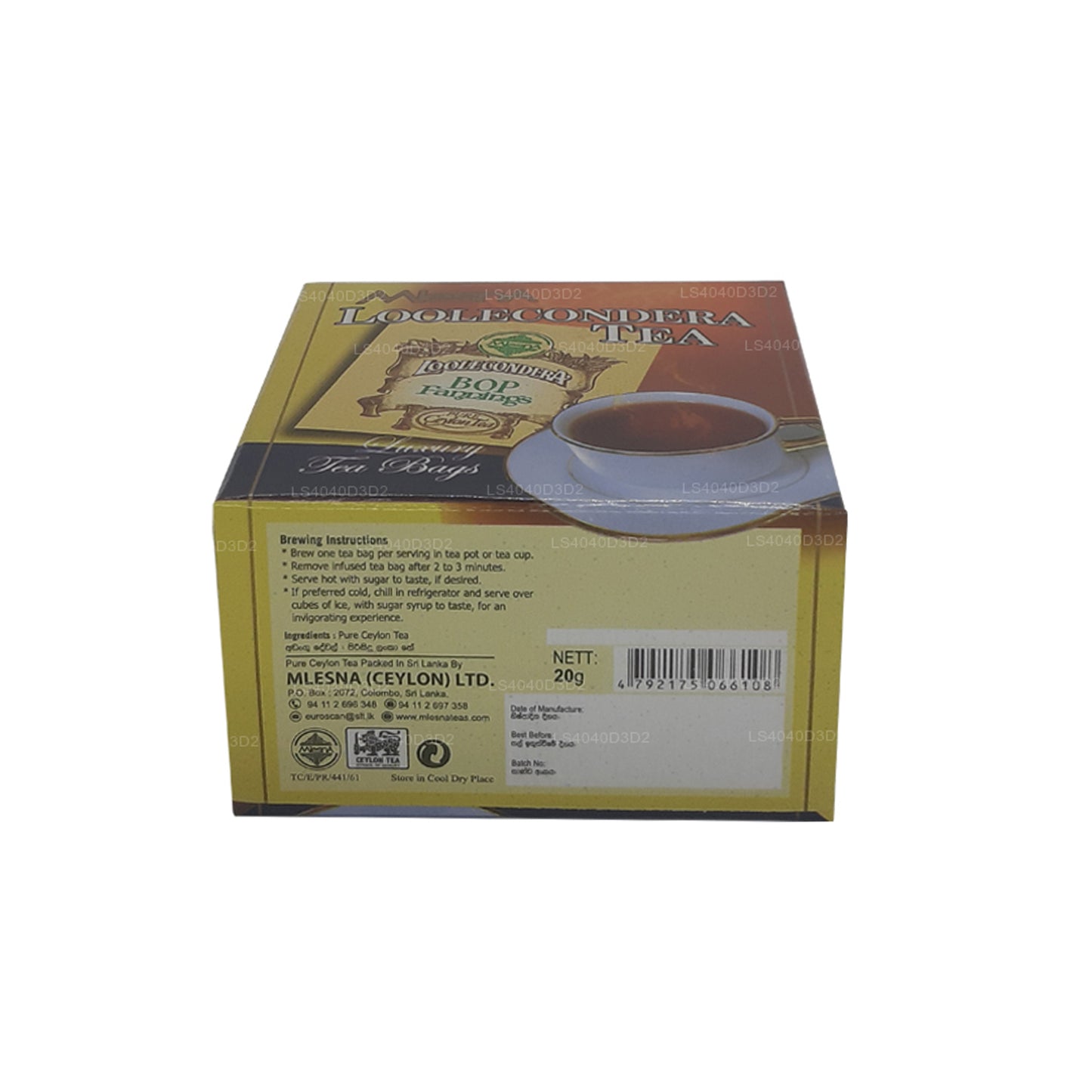 Mlesna Loolecondera Tee (20 g), 10 luxuriöse Teebeutel