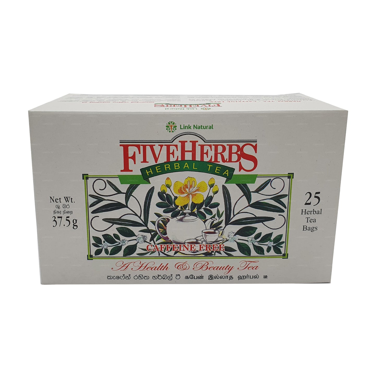 Link Natural Five Herbs Ayurveda-Kräutertee (37,5 g) 25 Teebeutel