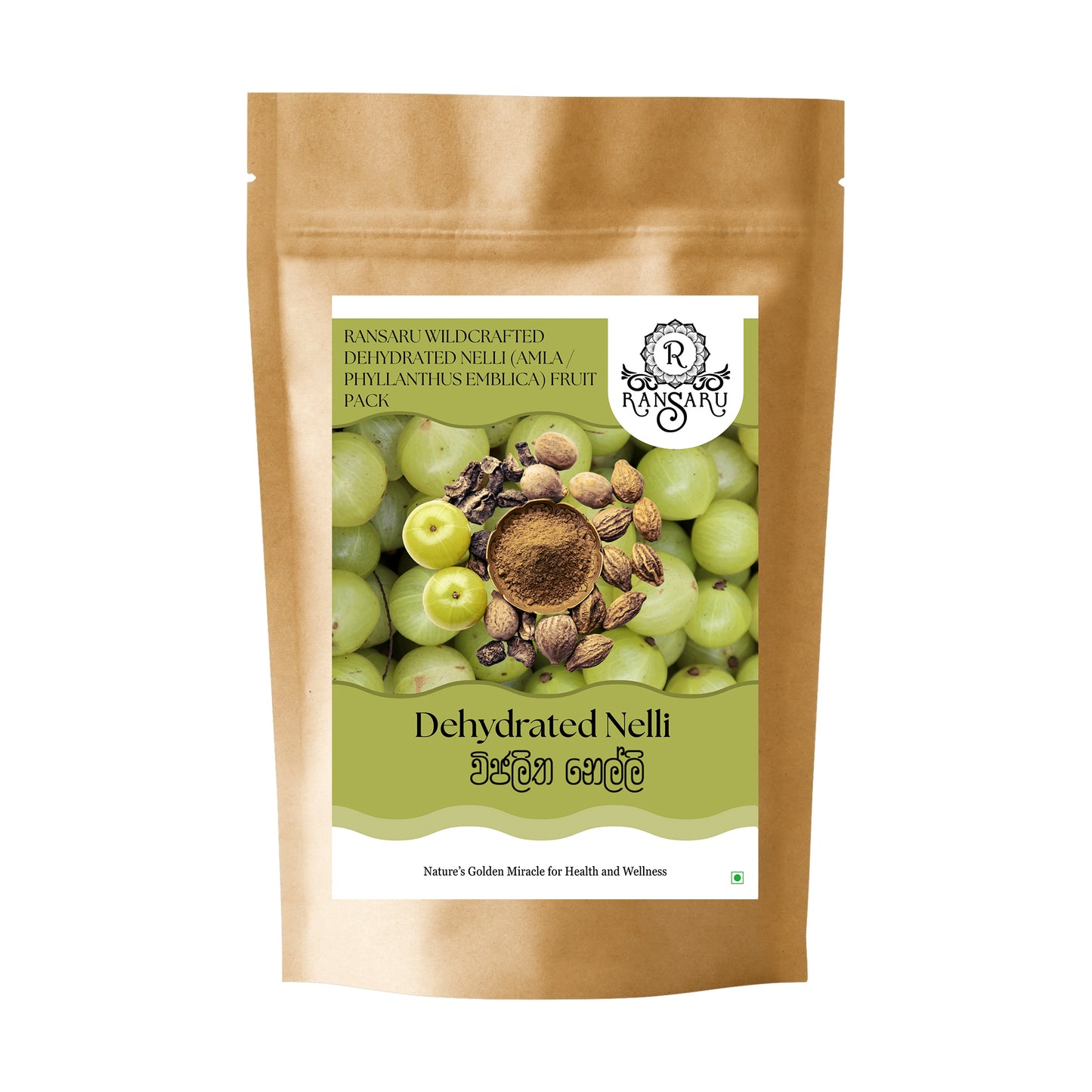 Ransaru Wildcrafted Dehydrated Nelli (Amla / Phyllanthus Emblica) Fruchtpaket