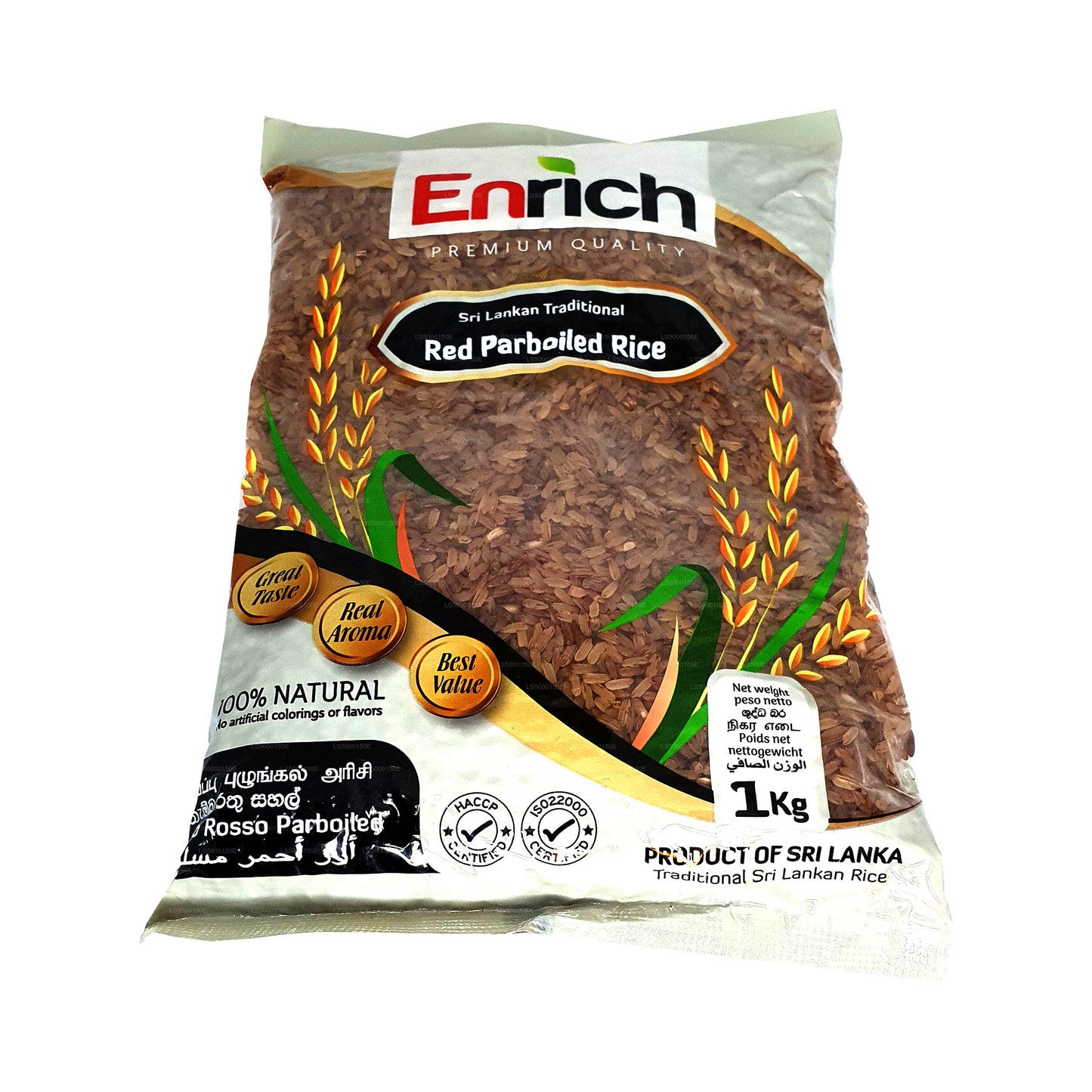 Enrich Roter Parboiled-Reis (1 kg)