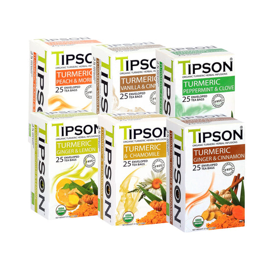 Tipson Tea Bio-Kurkuma-Paket, 6er-Pack (225 g)
