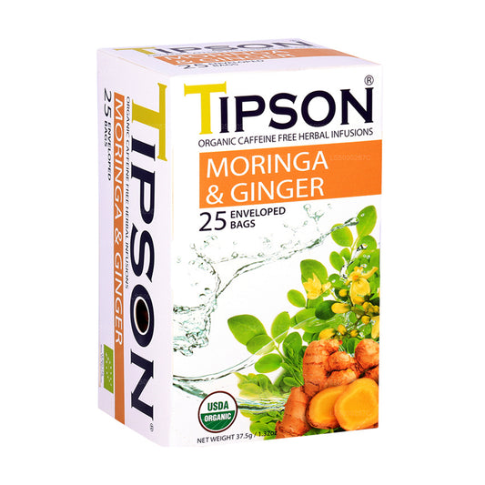 Tipson Tea Moringa &amp; Ingwer 25 umhüllte Teebeutel (37,5 g)