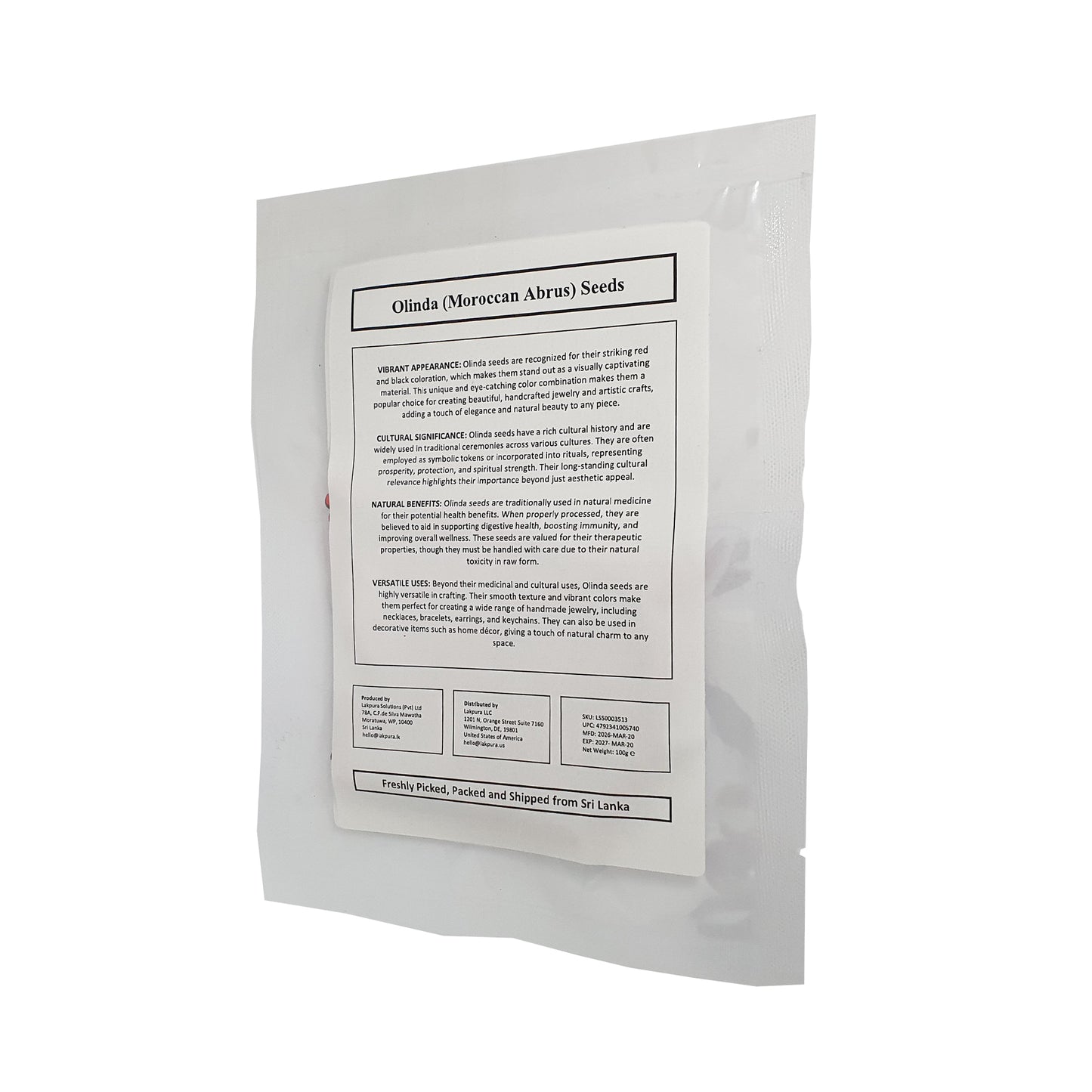 Lakpura® Samen von Olinda (marokkanischer Abrus)
