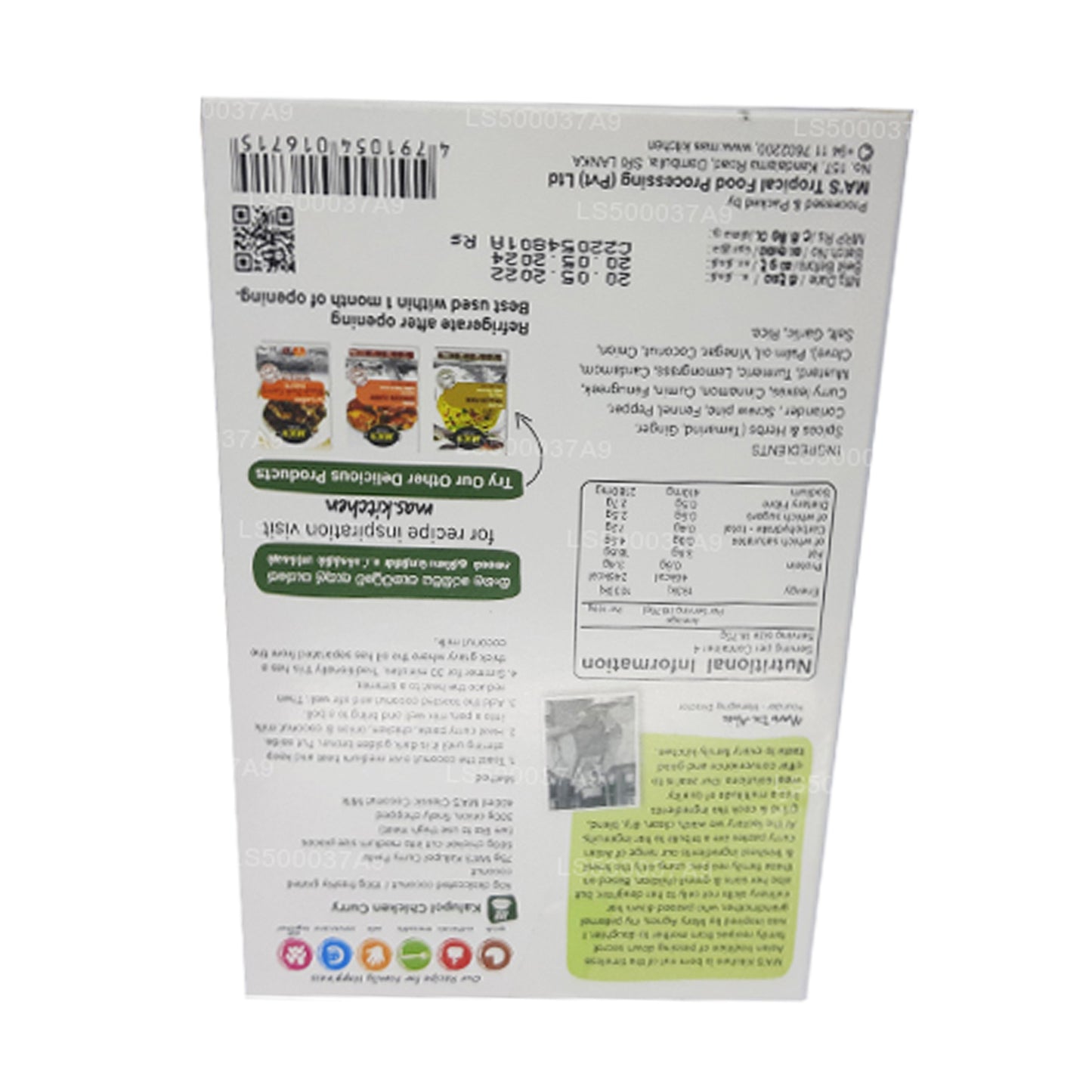 Mas Kitchen Kalupol Currypaste (75g)