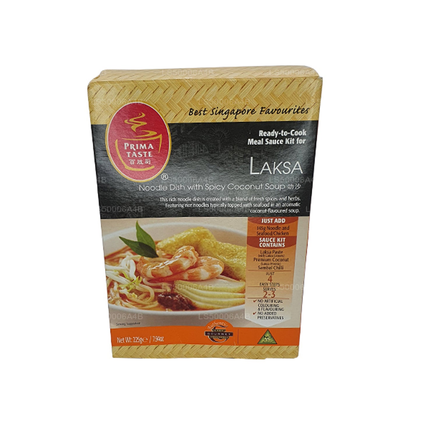 Laksa-Nudelgericht mit würziger Kokosnusssuppe (225g)