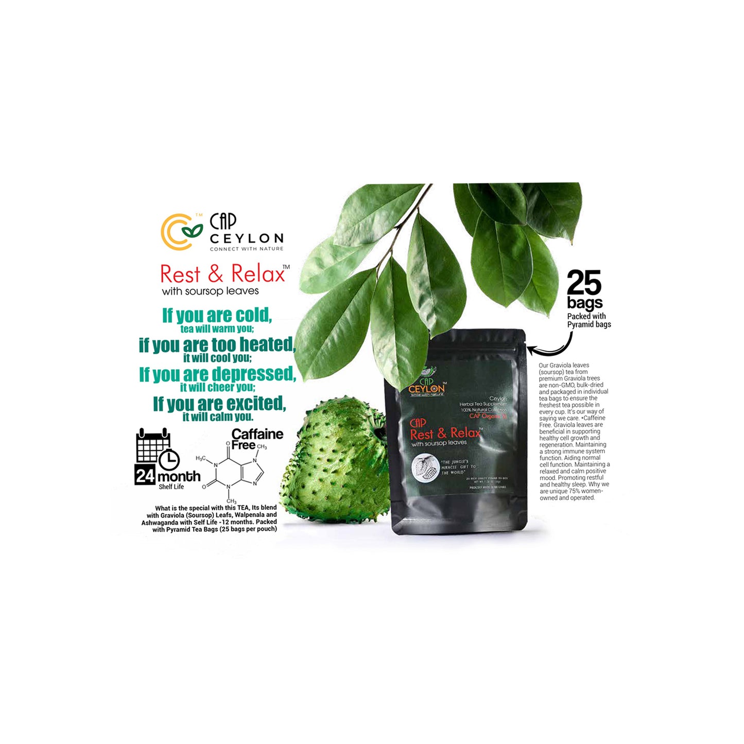 CAP Ceylon Rest & Relax Tee (50 g) 25 Teebeutel