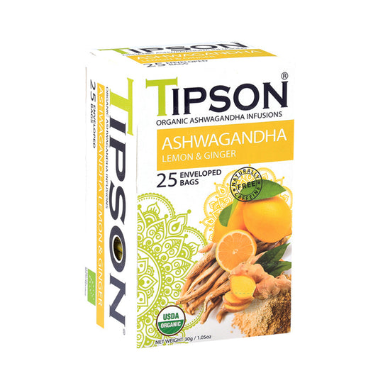 Tipson Tee Bio-Ashwagandha mit Zitrone und Ingwer (30 g)