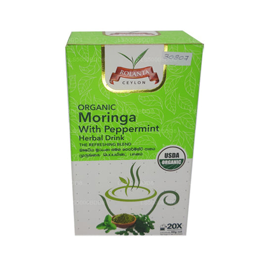 Rolanta Bio-Moringa mit Pfefferminz-Kräutergetränk (40 g), 25 Teebeutel