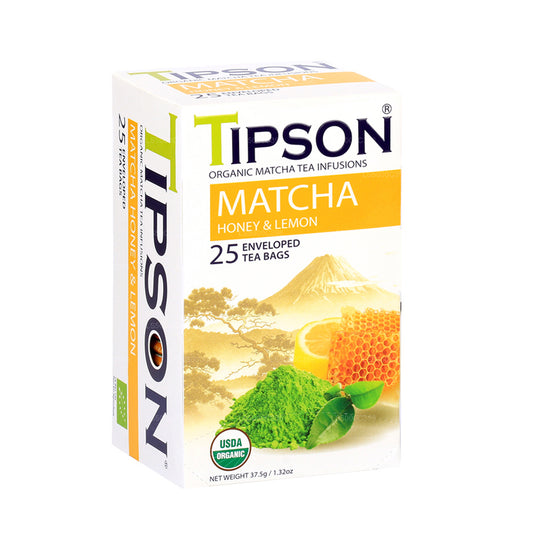 Tipson Bio Matcha Honig &amp; Zitrone (37,5 g) 25 Teebeutel