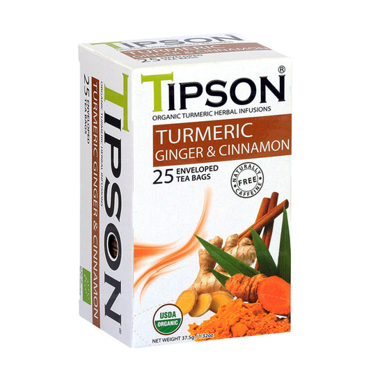 Tipson Bio Kurkuma Ingwer &amp; Zimt (37,5 g) 25 Teebeutel