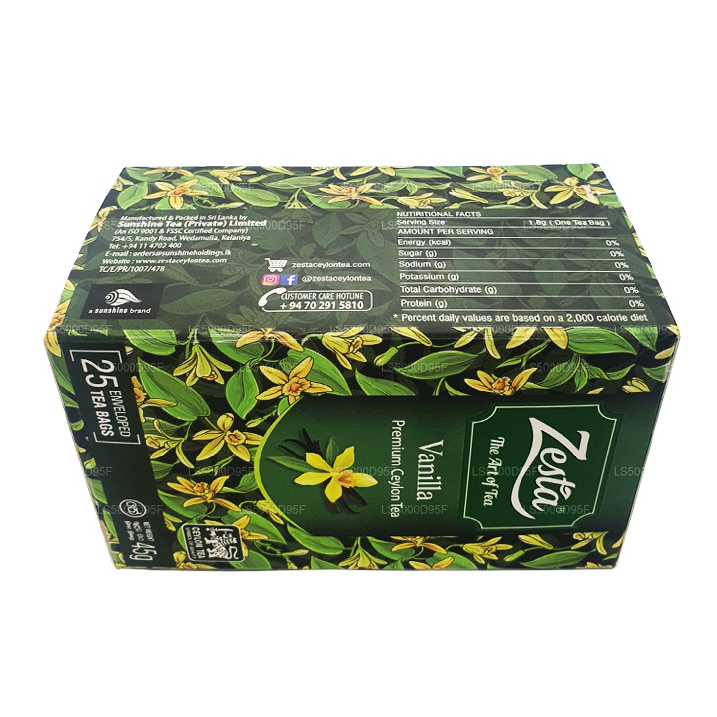 Zesta Vanilla Schwarztee (45 g) 25 Teebeutel