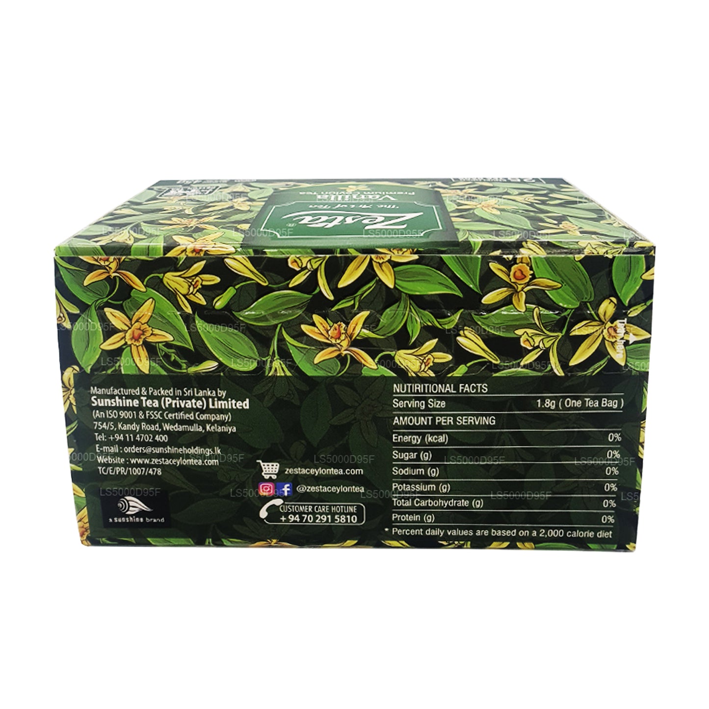 Zesta Vanilla Schwarztee (45 g) 25 Teebeutel