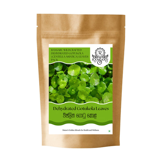 Ransaru Wildcrafted Dehydrated Gotukola (Centella Asiatica) Blätter Pack