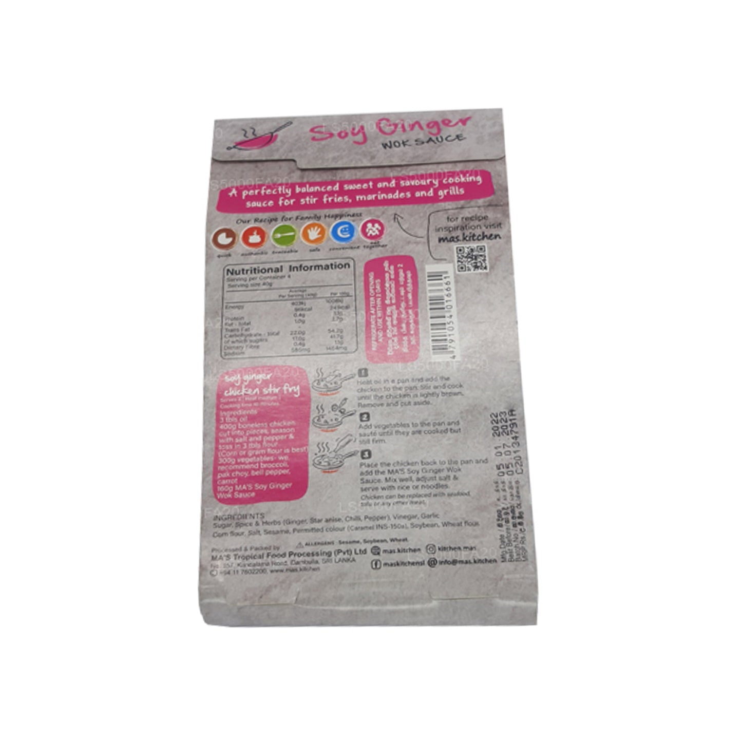 MA's Kitchen Soja-Ingwer-Wok-Sauce (160g)