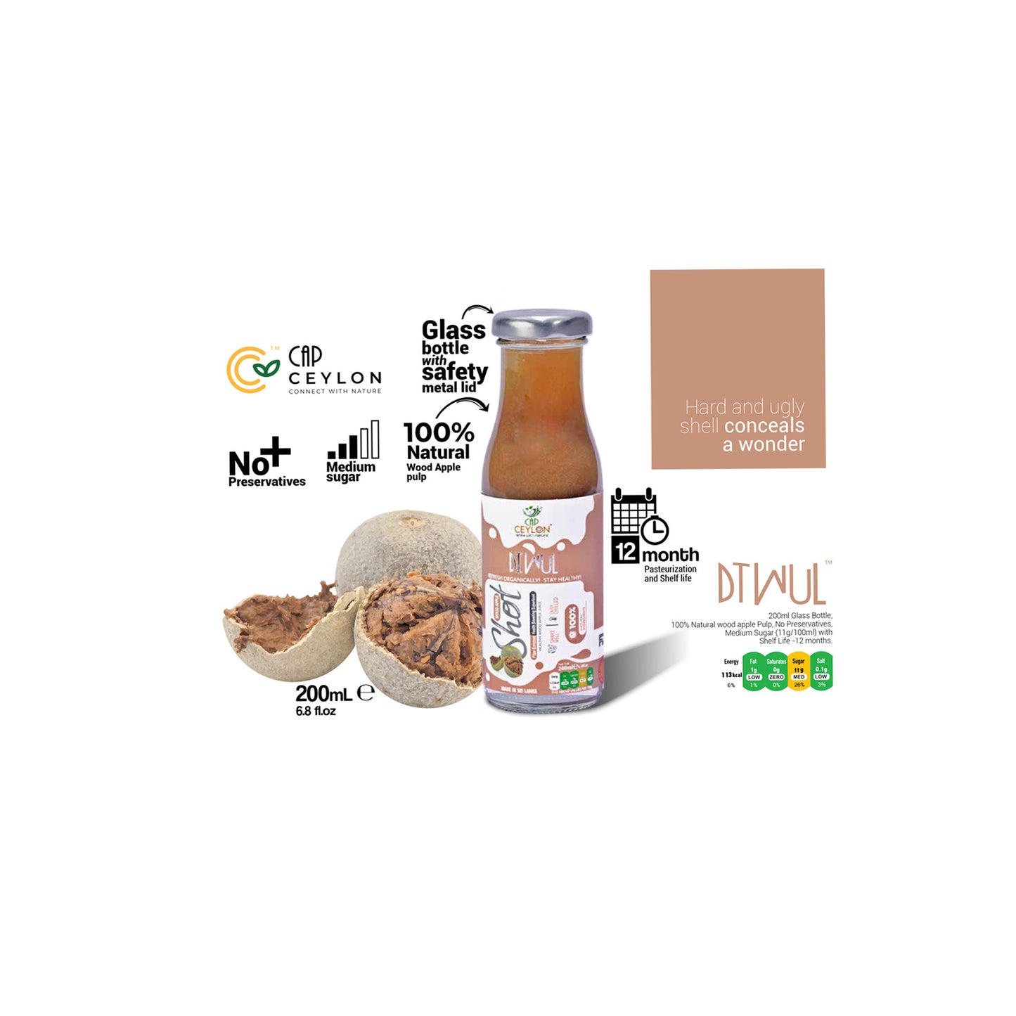 CAP Apfelschnaps aus Ceylon Wood (200 ml)