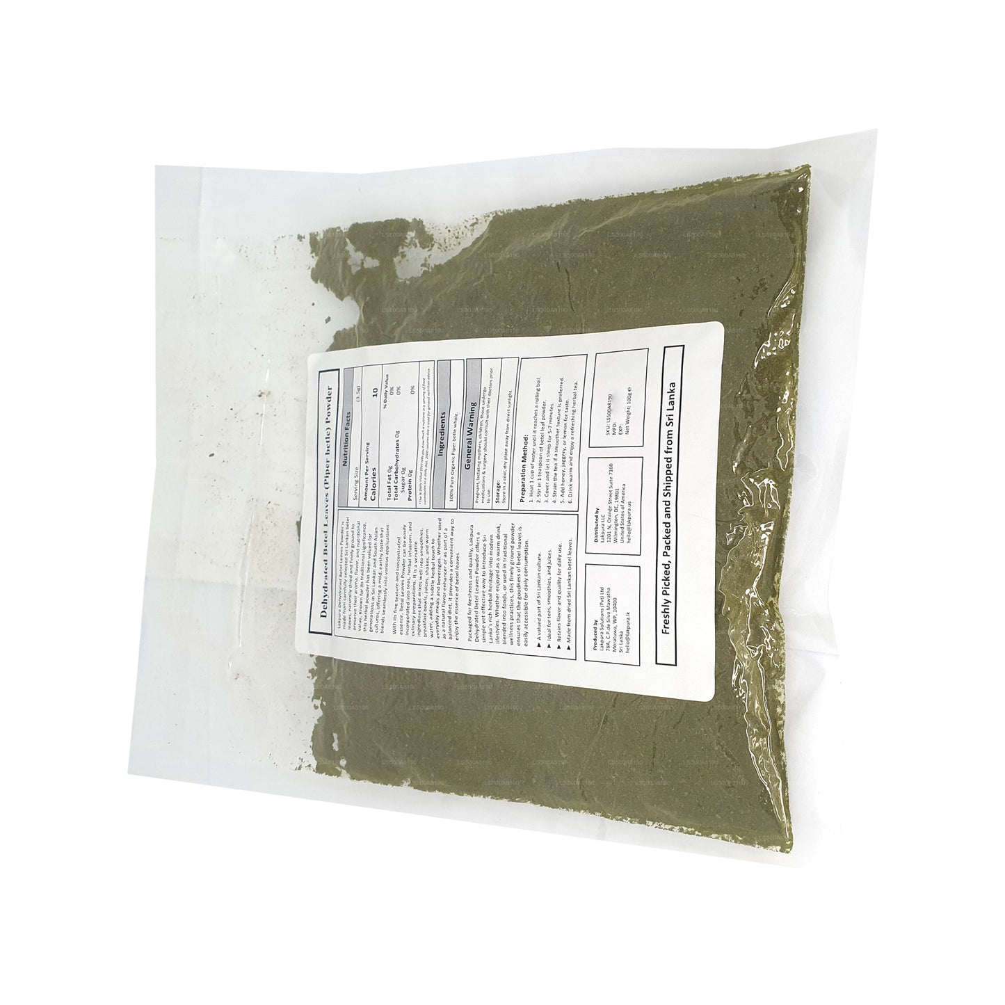 Lakpura Dehydriertes Betelblattpulver (100 g)