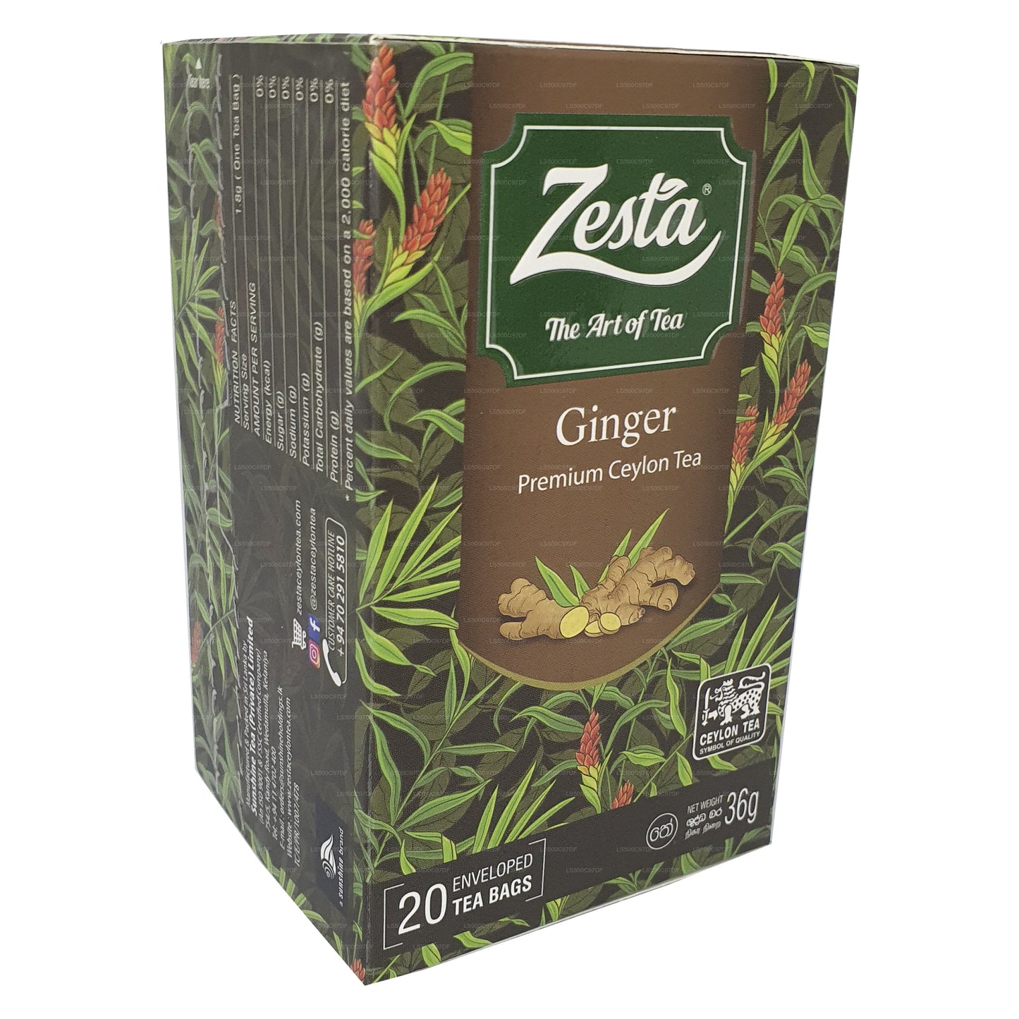 Zesta Ginger Premium Ceylon Tee (36 g) 20 Teebeutel