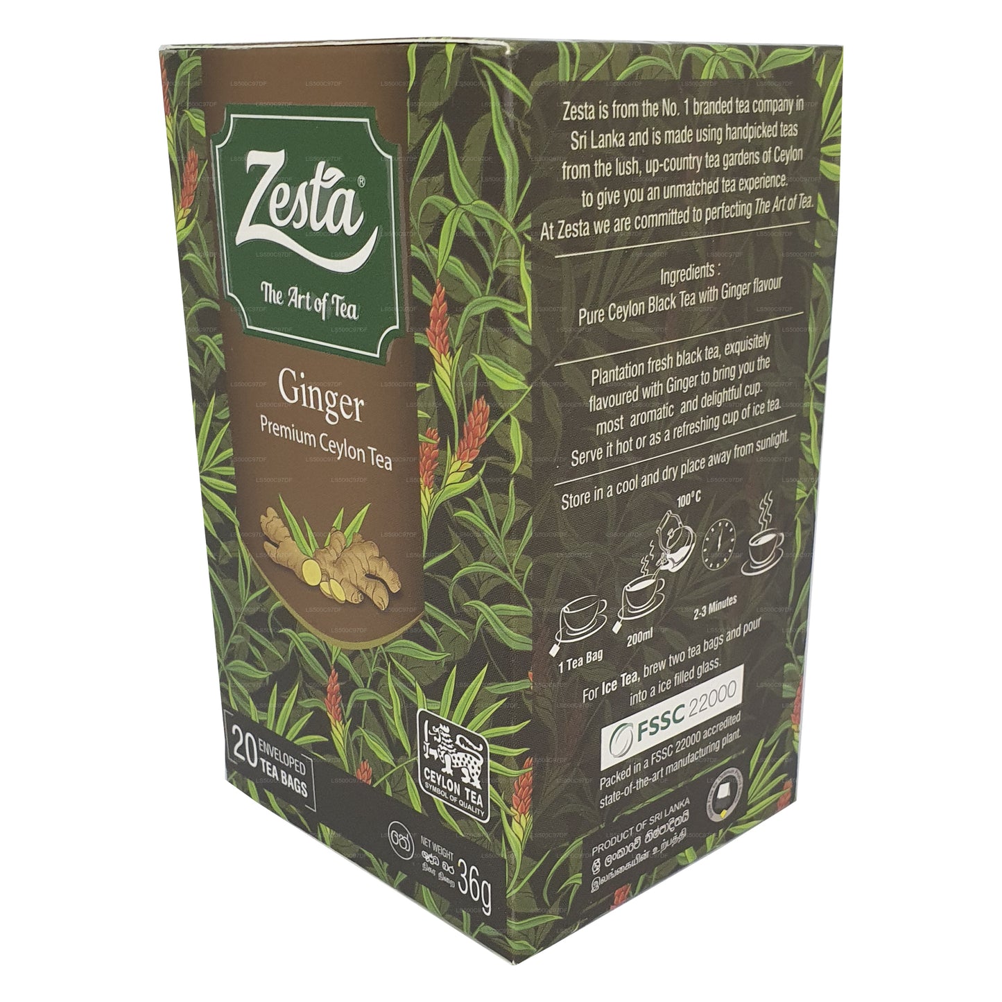 Zesta Ginger Premium Ceylon Tee (36 g) 20 Teebeutel
